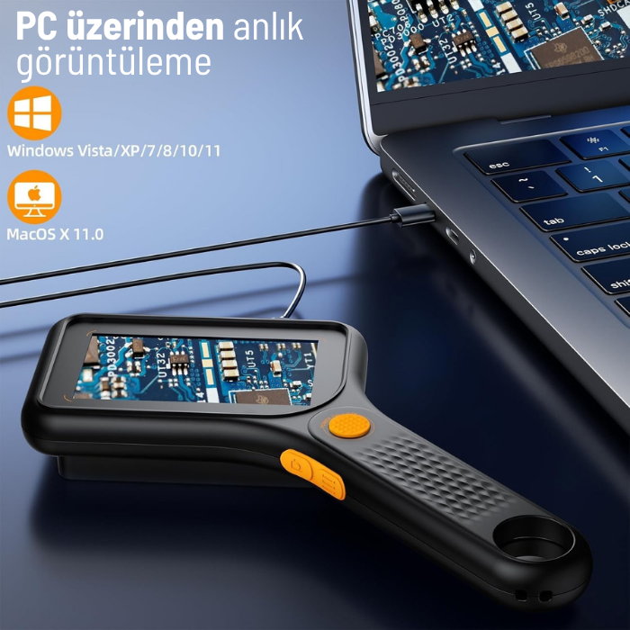 pc üzerinden kullanılabilen el tipi mikroskop