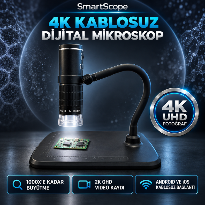 SmartScope kablosuz dijital mikroskop genel görünümü