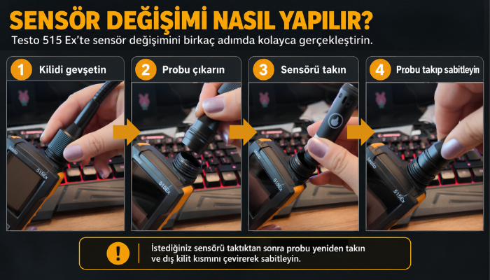 Testo 515 Ex Sensör Değişimi