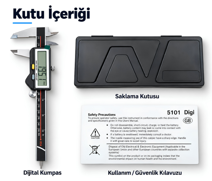 W5110L-150 kumpas kutu içeriği