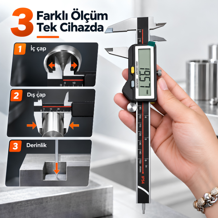 W5110L-150 kumpas 3 farklı ölçüm tek cihaz