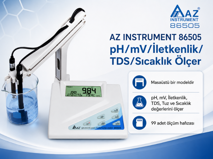 az86505 masaüstü ph iletkenlik ölçüm cihazı
