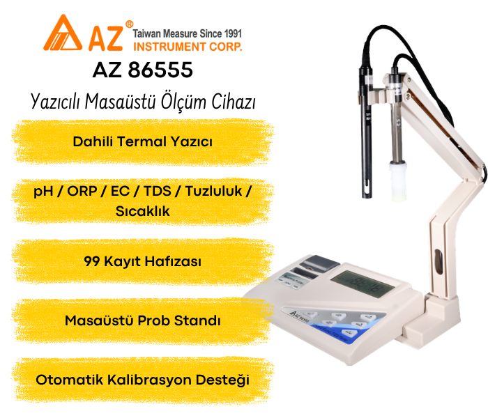 AZ 86555 Yazıcılı Masa Üzeri Su Analiz Cihazı