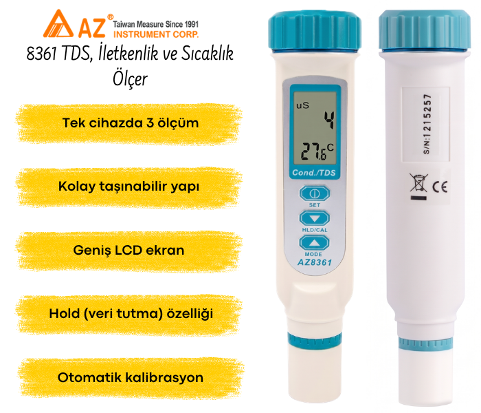 az 8361 tds ölçer