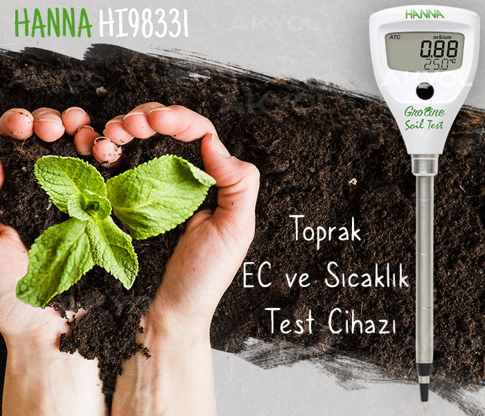 hanna hı98331 toprak ec ölçer